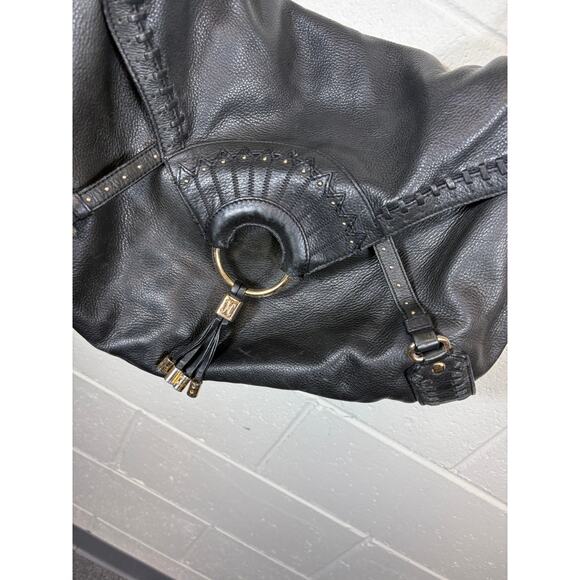 VINTAGE Cole Haan Collection F06 Shoulder Bag Black Leather Crossbody Adjustable - Picture 3 of 10